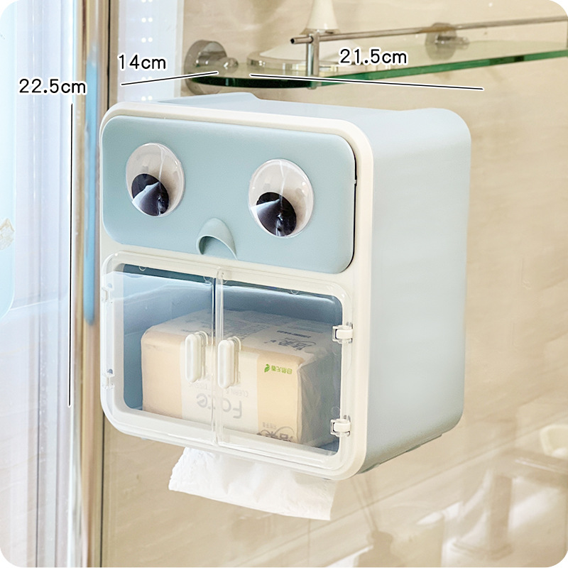 Modern Bathroom Tissue Box Holder with Wall Mount