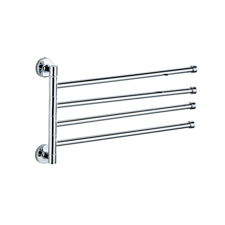 Stainless Steel 180° Rotating Wall-Mounted Towel Holder for Bathroom and Kitchen
