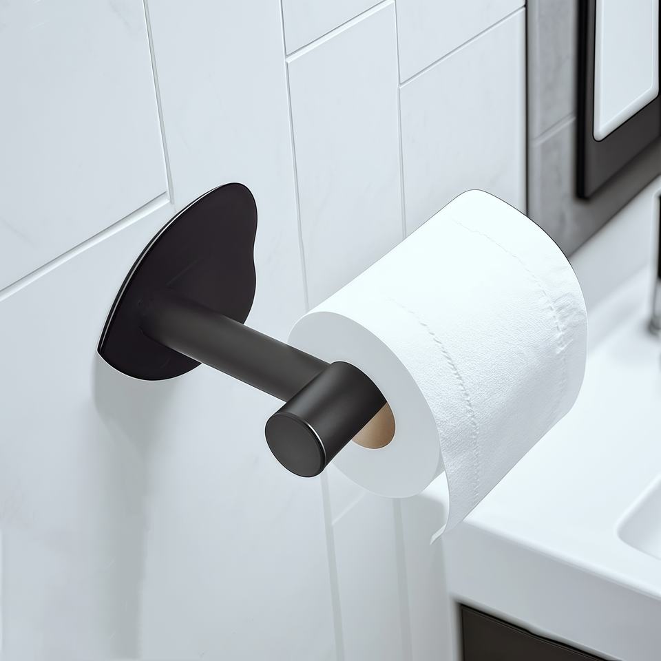 Heart-Shaped Self-Adhesive Stainless Steel Toilet Paper Holder, Bathroom Toilet Shelf, Toilet Paper Roll Holder, Tissue Holder
