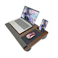 Portable Large Lap Desk for Adults, Lap Pillow with Palm Rest, Mouse Pad, Tablet Phone Slot
