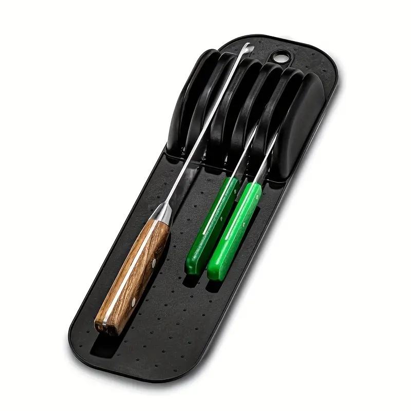Non-Slip Drawer Knife Holder for Kitchen Utensils