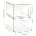 Stackable Clear Plastic Drawer Organizer for Bathroom/Kitchen/Sink Area, Multipurpose Cosmetic Organizer with Drawer