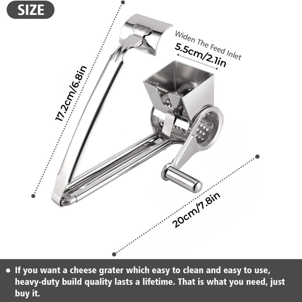 Edelstahl Gemüseschneider Reibe Käseschredder Umweltfreundlich Spülmaschinenfest