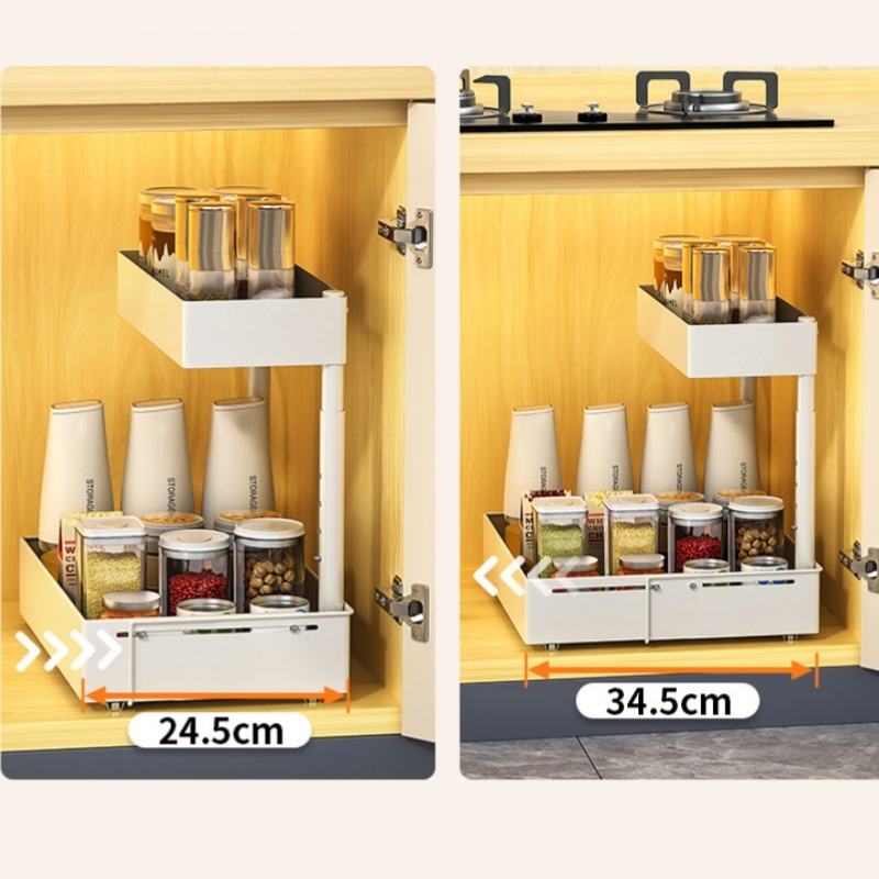 Double Pull-Out Shelves with Large Capacity