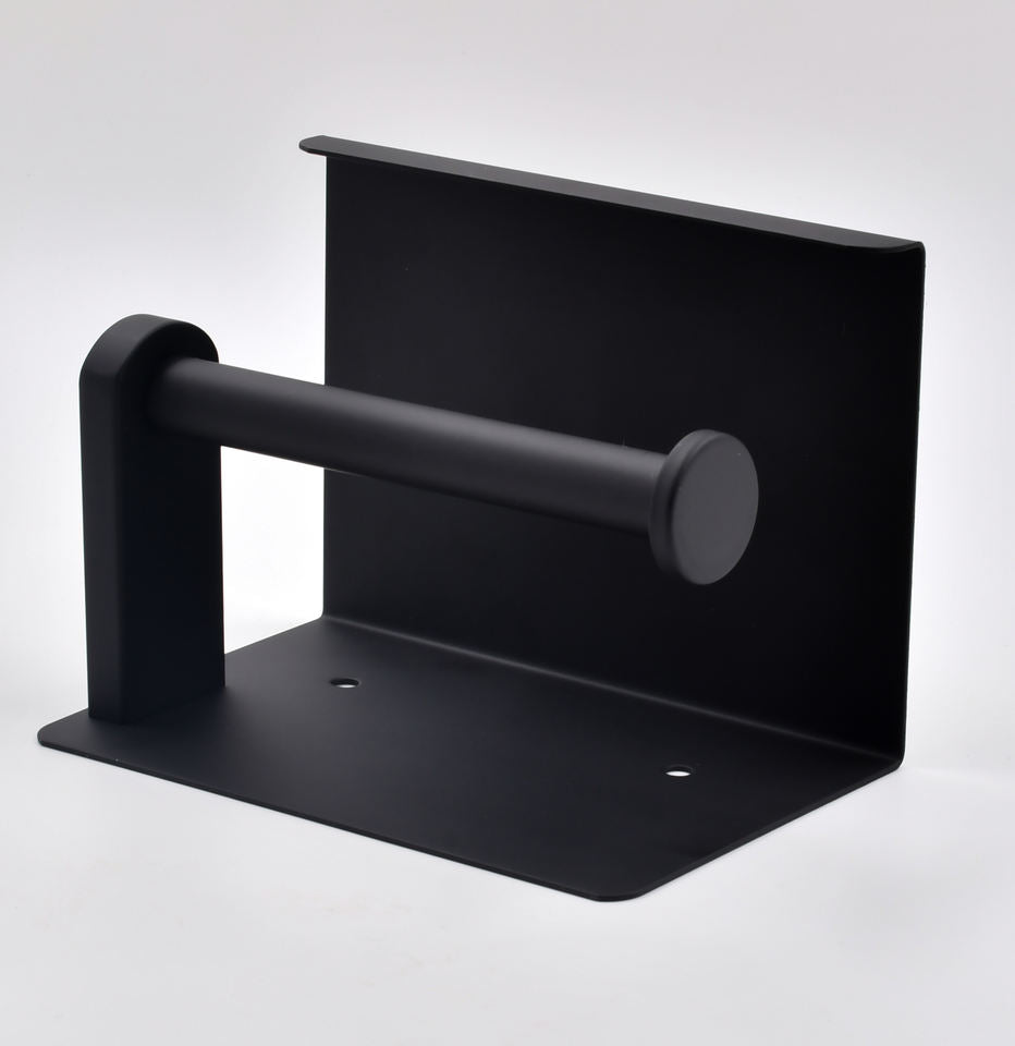 Silver Bathroom Kitchen Storage Stainless Steel Toilet Paper Roll Holder with Shelf