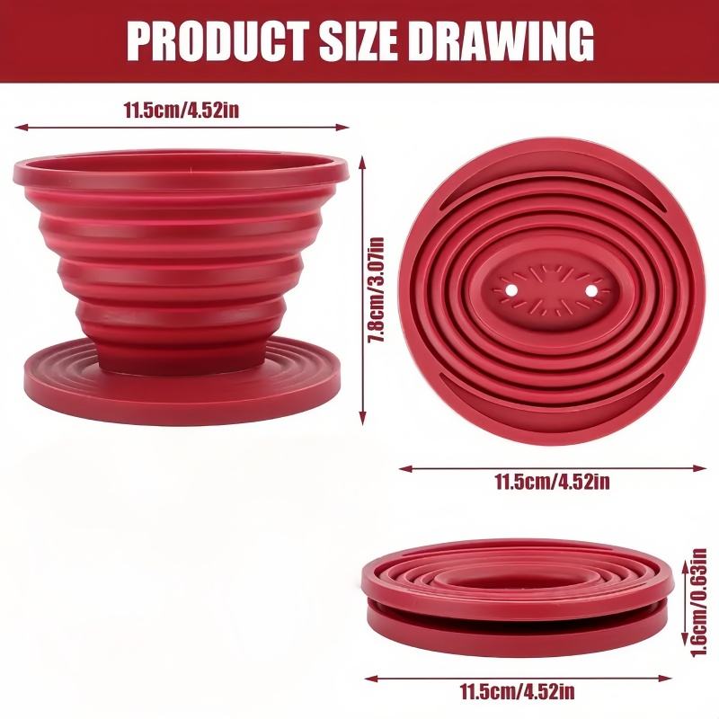 Foldable Coffee Filter Cup Reusable Silicone Filter Cup