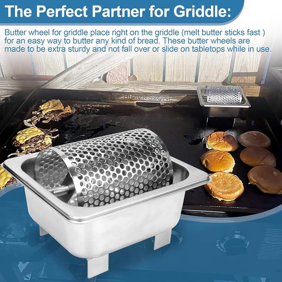 1L Stainless Steel Butter Roller Bread Butter Dispenser Kitchen Cheese Tool