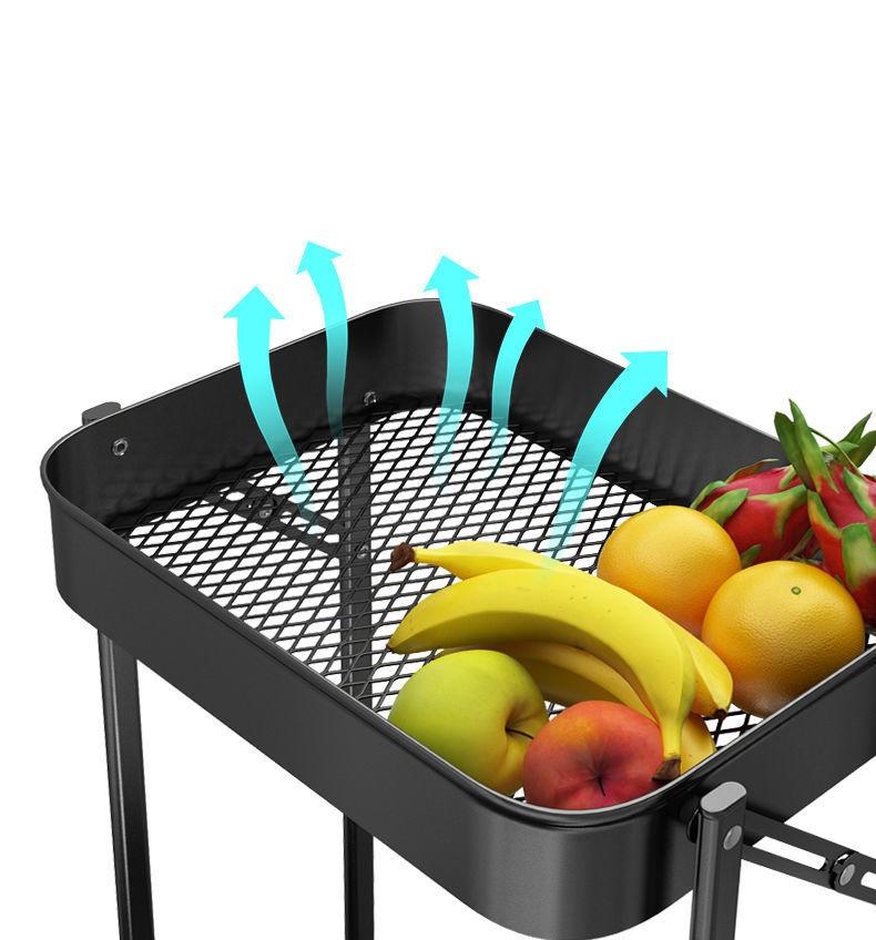 3 Tier Foldable Kitchen Utility Vegetable Rack Storage Organizer Trolley