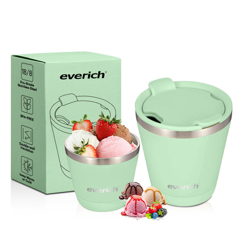 304 Stainless Steel Insulated Ice Cream Container 350ml 400ml
