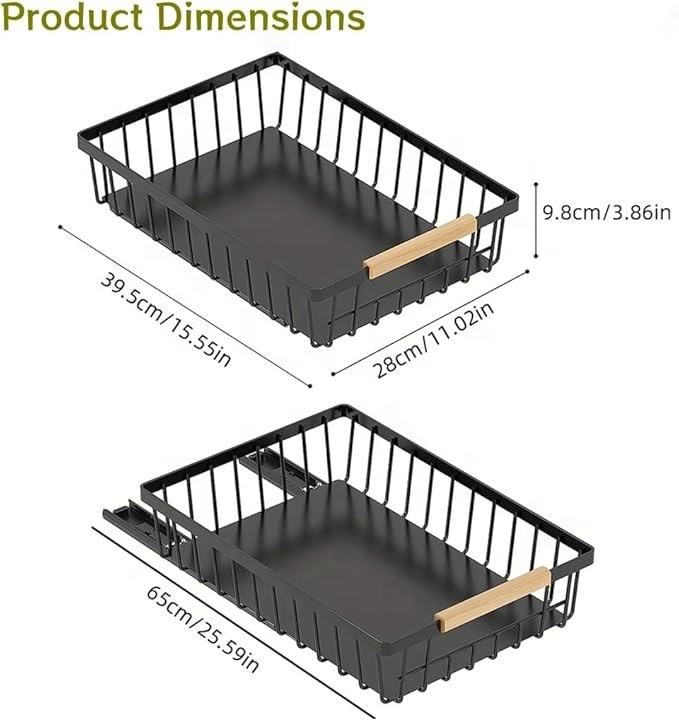 Drawer-Like Storage Cabinet with Countertop Storage, Sink Storage Rack with Silent Drawers, Kitchen/Bathroom Storage Shelf