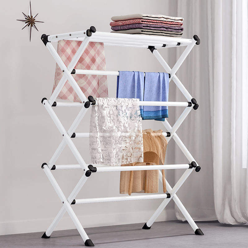 Foldable Laundry Stand Clothes Hanger Organizer