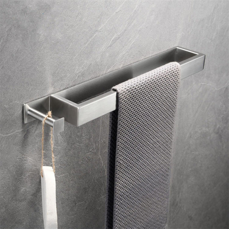 Modern Metal Paper Holder Rack Easy to Assemble Black/Silver Stylish Stainless Steel for Kitchen Use