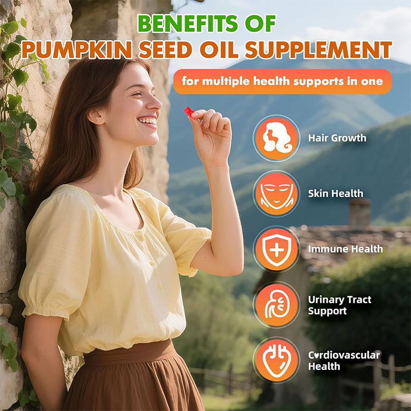 BioFlex OEM Pumpkin Seed Oil Gummies with Saw Palmetto Extract - Hair Growth & Skin Health Supplement