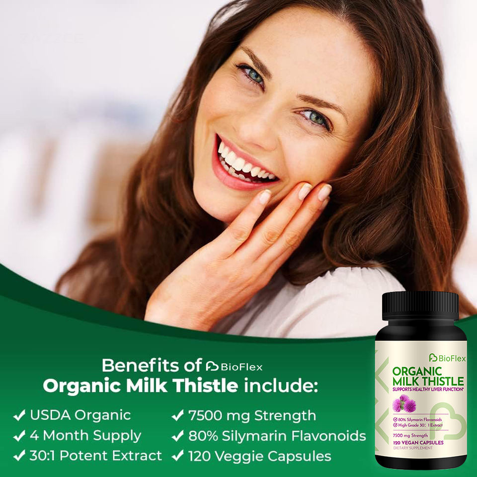 OEM Private Label Natural Liver Health Cleanse and Detox Supplement Bio Milk Thistle Extract Capsules for Third-Party Testing