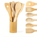 Bamboo Kitchen Utensil Set for Non-Stick Cookware Pots Pans Cooking Spatula Mixing Utensils Bamboo Dishware Sets