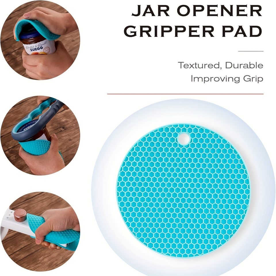 4 in 1 Quick Lid Cap Grip Twist Remover Kitchen Tool Can Opener Bottle Opener Corkscrew & Opener Grip