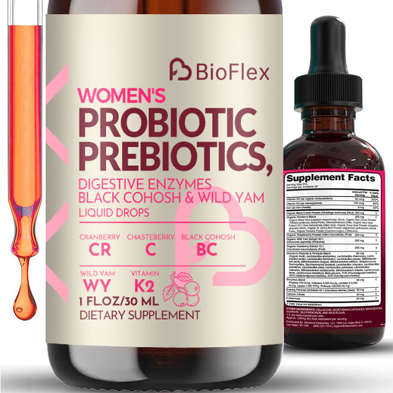Bioflex Liquid Probiotics for Women, Adult Probiotic Drops with Lactobacillus Acidophilus