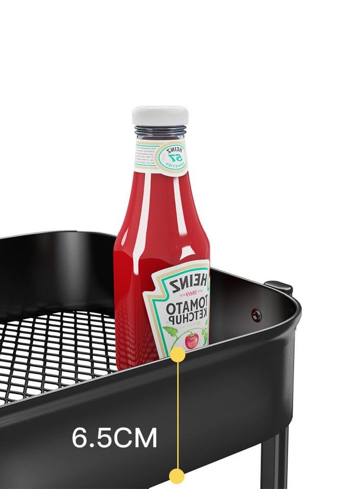 3 Tier Foldable Kitchen Utility Vegetable Rack Storage Organizer Trolley