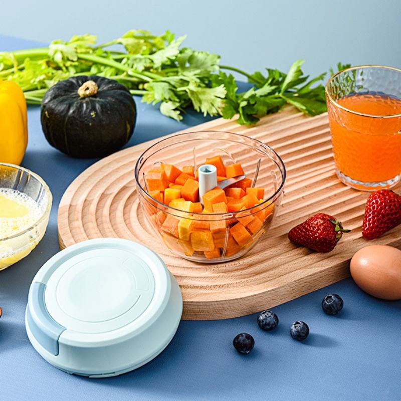 Creative Plastic Mini Food Chopper - Quality Manual Vegetable Garlic Ginger Press Tool