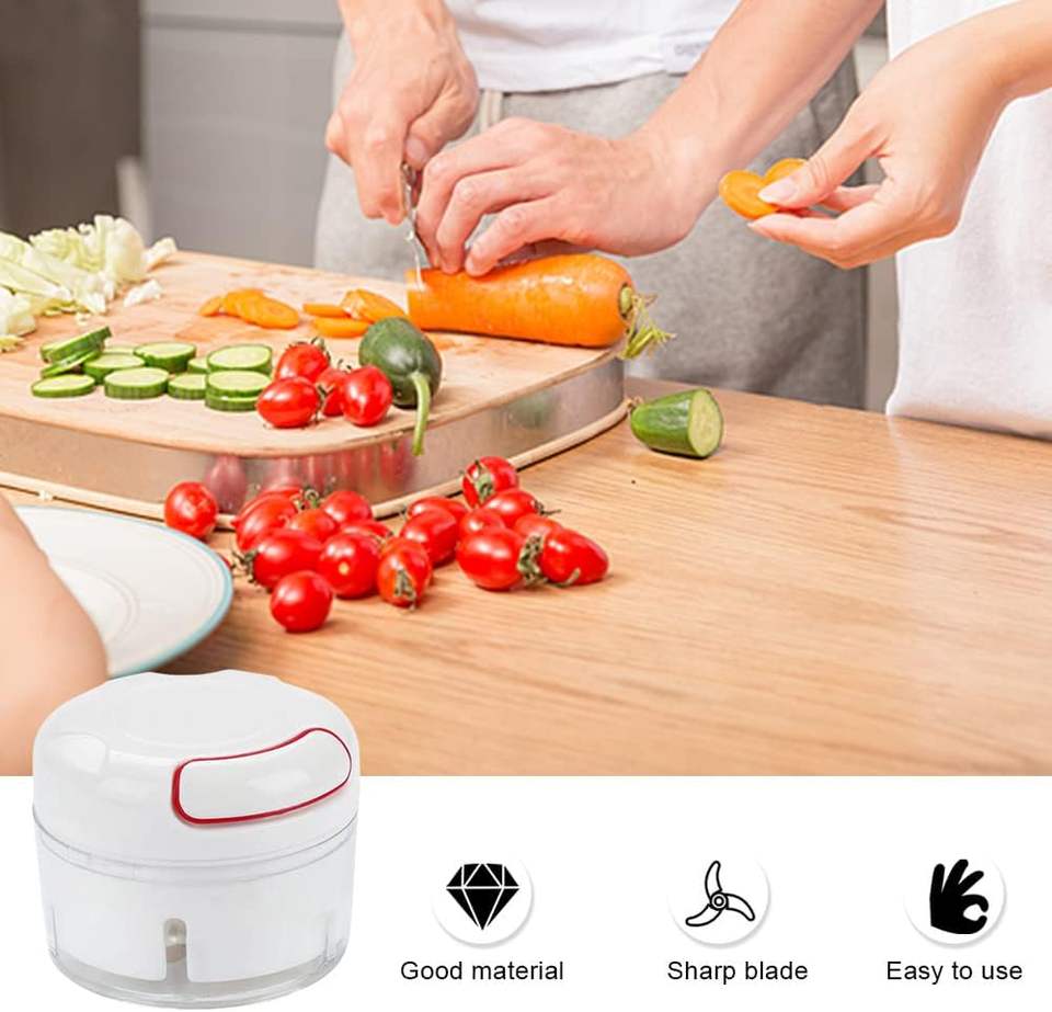 Mini Manual Garlic Press Food Chopper Vegetable Slicer Fruit Nuts