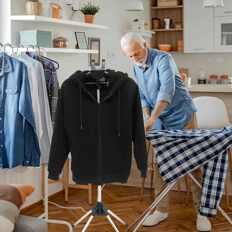 Foldable Steam Ironing Rack with Two Clips (Suitable for Suits, Shirts, Coats, Vests)