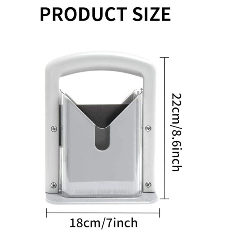 Bagel Cutter with Safety Guard, Bread Slicer, Sharp Toothed Stainless Steel Blade
