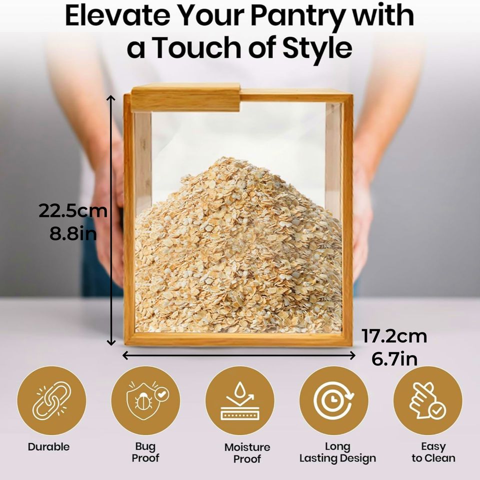 Modern Bamboo Wood Food Storage Container