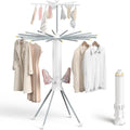 Collapsible Laundry Drying Rack with Adjustable Shelves and Rust-Resistant Carbon Steel Construction