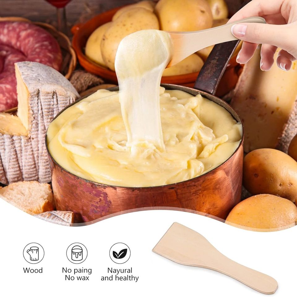 Portable Mini Non-Stick Frying Pan Dual Candlelight Cheese Table Melter Pan Grill Spatula for Raclette Grilled Cheese