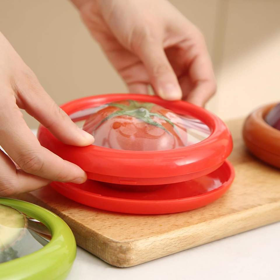 Mini Silicone Food Storage Container - Reusable Fruit Vegetable Holder for Fresh Kitchen Storage