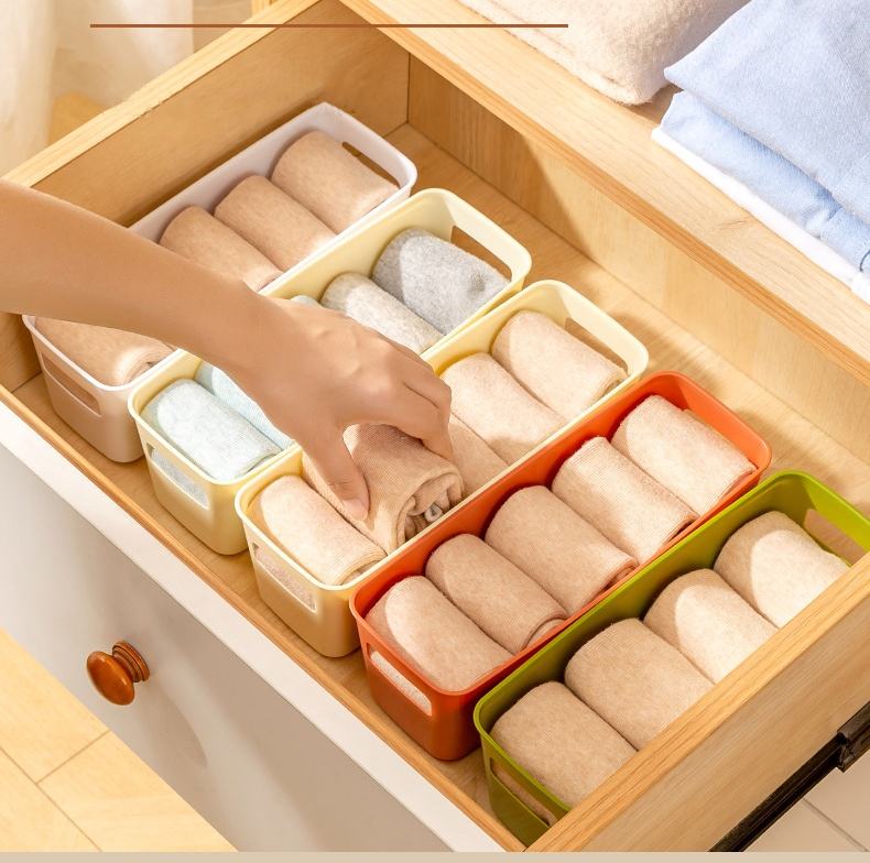 Multifunctional Desk Drawer Organizer Kitchen Spice Office Stationery Storage Box Set of 4