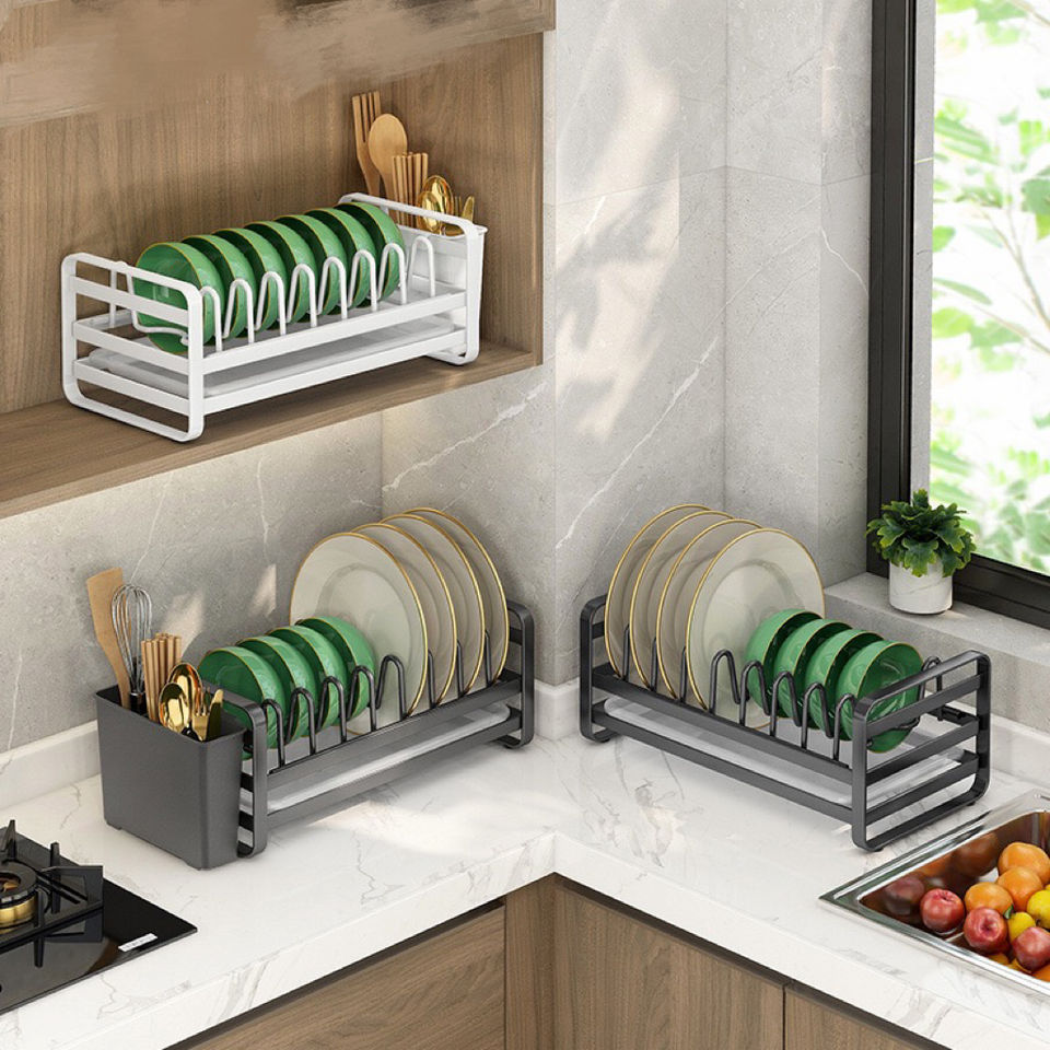 Kitchen Dish Plate Storage Organizer Rack for Kitchen Countertop