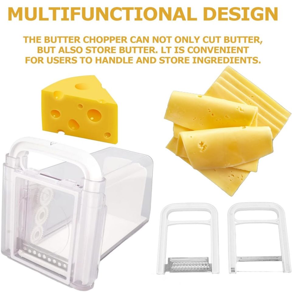 Practical Kitchen Cheese Grater Plastic Cheese Tool with Handle and Attachable Blade for Easy Use