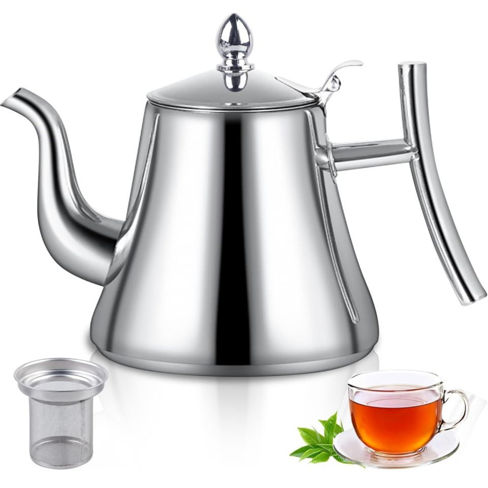 Commercial Stainless Steel Induction Kettle with Filter & Infuser for Restaurants & Hotels