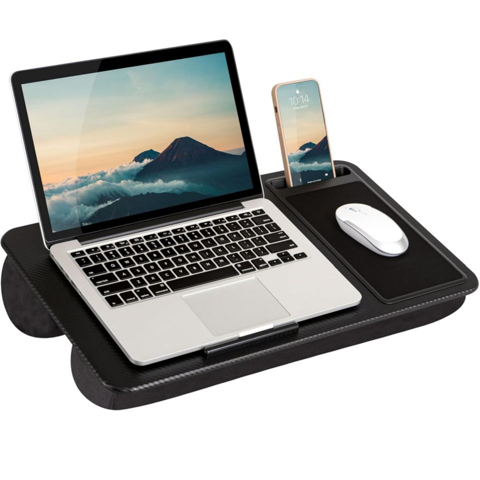 Portable Laptop Desk with Drawer Organizer and Phone Holder