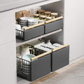 Foldable Pull-Out Storage Basket, Kitchen Bathroom Living Room Pull-Out Storage Basket, Spice Various Storage Shelves