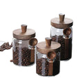 Premium Glass Food Storage Jar with Wooden Spoon