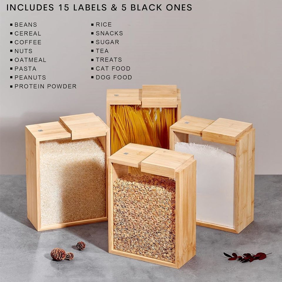 Modern Bamboo Wood Food Storage Container