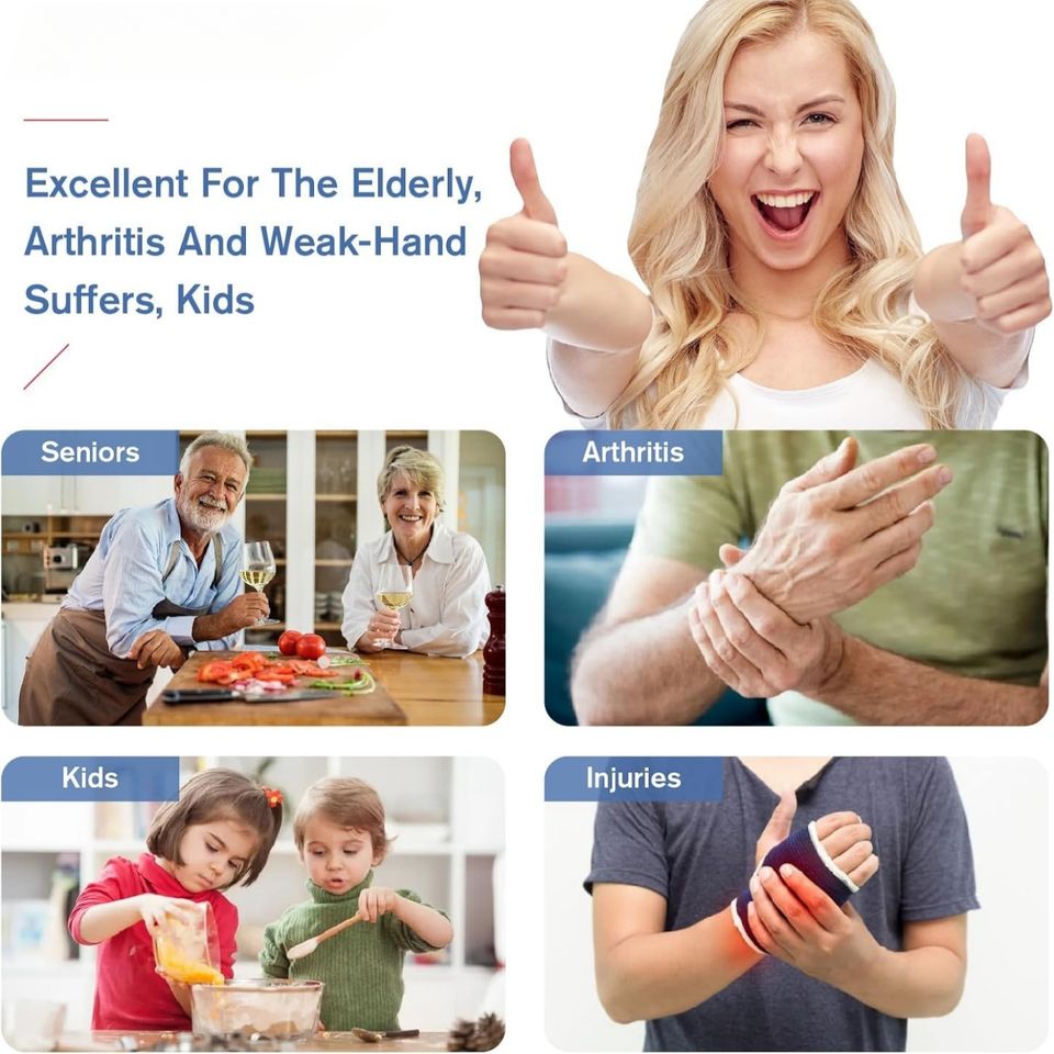 5-in-1 Multifunctional Bottle and Jar Opener for Seniors with Arthritis