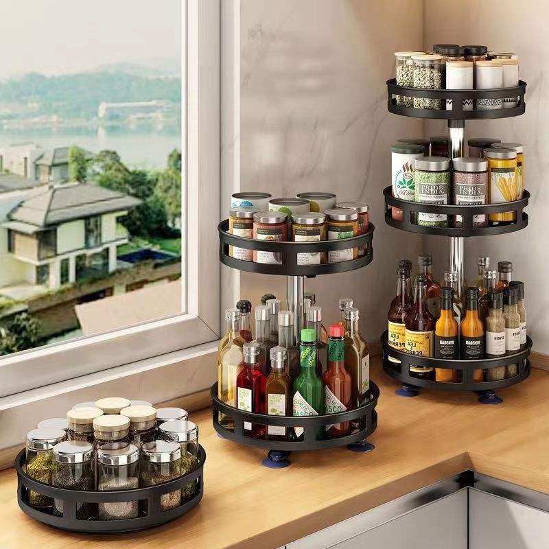 360 Rotating Kitchen Storage Organizer Spice Rack