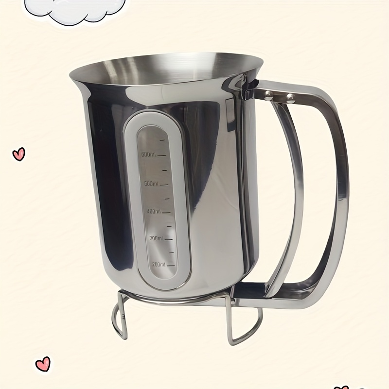 Reusable Dishwasher-Safe Stainless Steel Pancake Batter Dispenser Cupcake Waffle Smooth Pourer