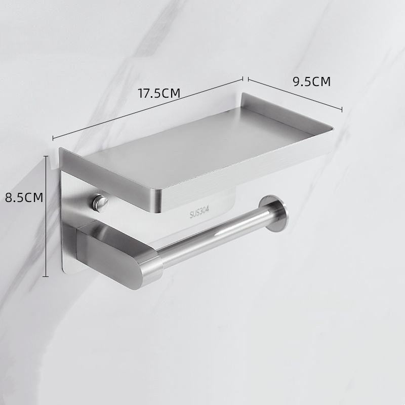 Modern Stainless Steel Wall-Mounted Toilet Paper Holder