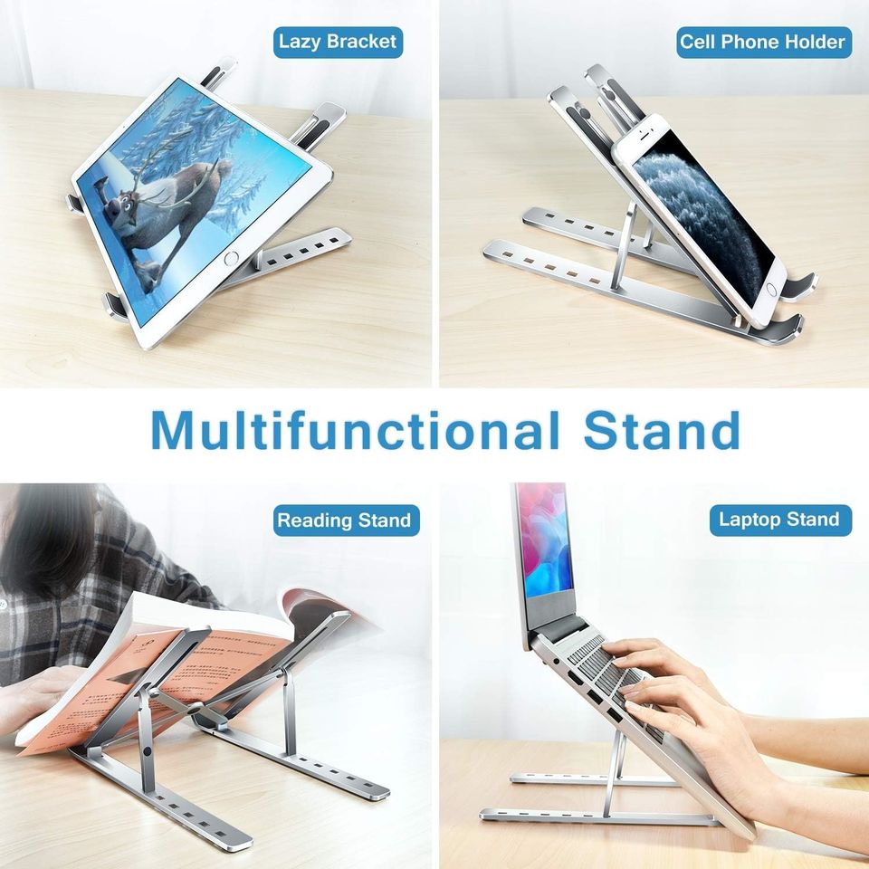 Adjustable Aluminum Laptop Stand for Macbook HP Lenovo Dell