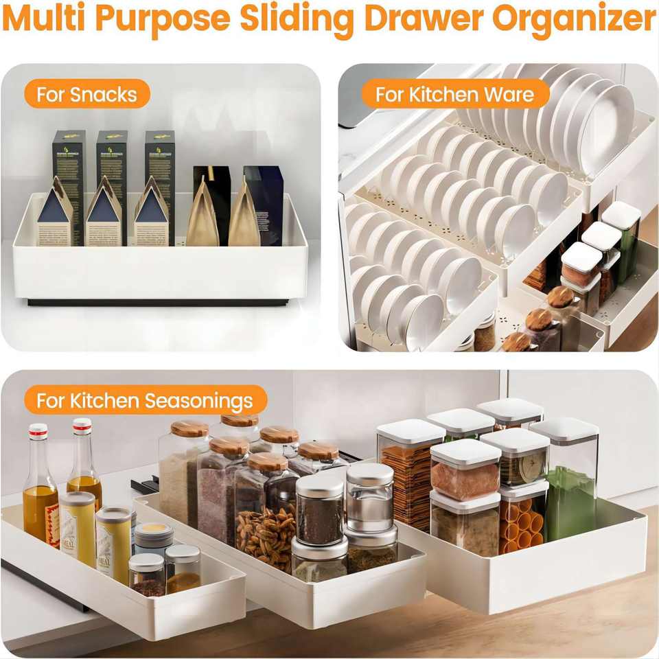 Pull Out Kitchen Drawer Organizer