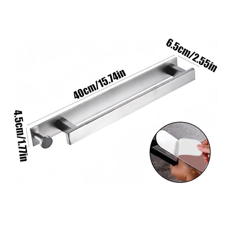 Stainless Steel Bathroom Holder Durable Towel Rack for Apartments, Hotels, Kitchens, and Basement Storage Spaces