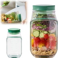 Modern Plastic Salad Container Mason Jar with Side Opening and Leak-Proof Lid for Meal Prep Kitchen Use