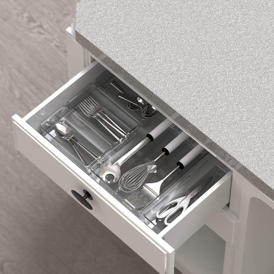 Multifunctional Plastic Drawer Organizer Set for Kitchen, Office, Dresser, and Bathroom Storage