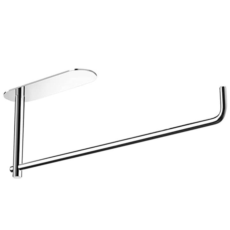 High-Quality Stainless Steel 304 Self-Adhesive Paper Roll Holder Wall-Mounted Under Cabinet No Drilling for Kitchen/Bathroom
