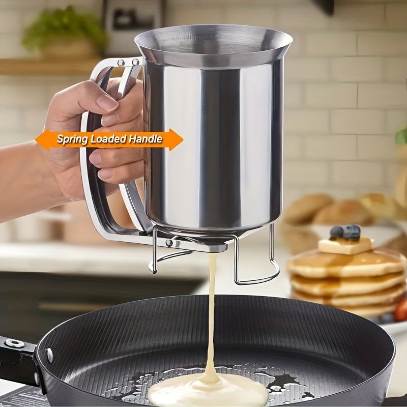 Stainless Steel Cake and Pancake Batter Dispenser with Graduation Markings