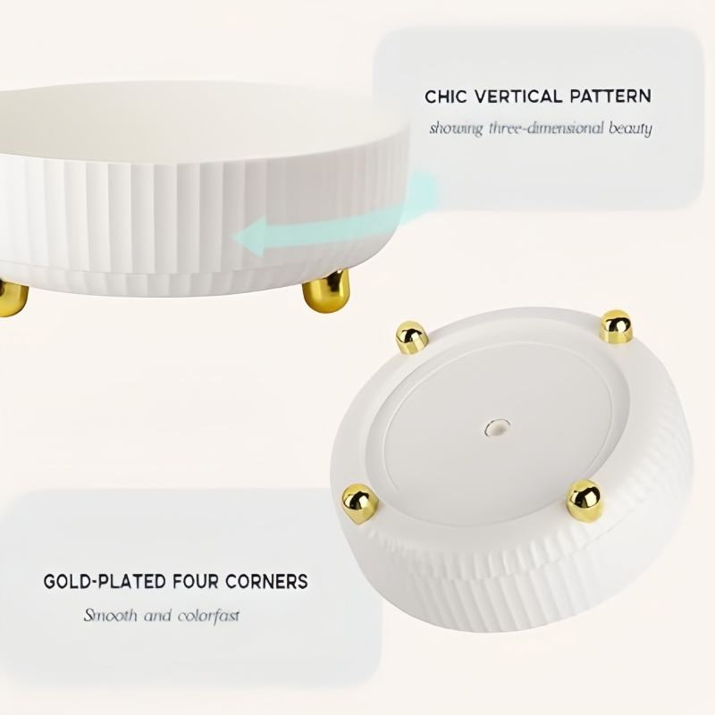 360° Rotating Cosmetic Perfume Organizer Tray for Skincare, Ideal for Vanities and Bathroom Countertops